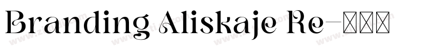 Branding Aliskaje Re字体转换